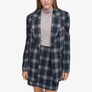 XCalvin Klein blue squared suit blazer